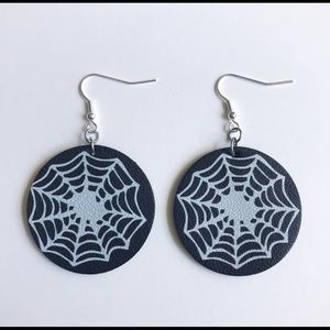 Large spiderweb earrings!